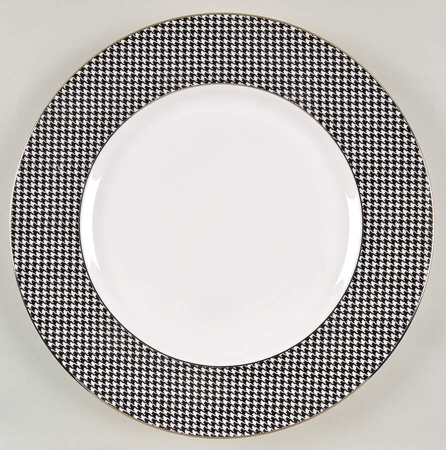 Houndstooth Service Plate (Charger) by Ralph Lauren China-1