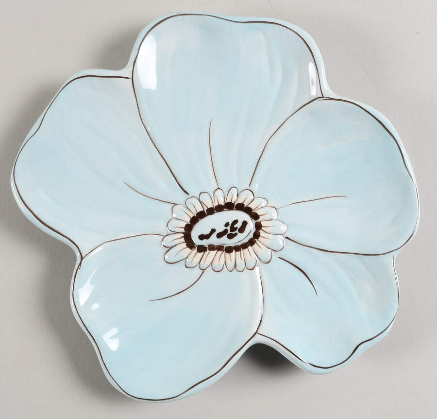 Casual Blues Sculpted Salad Plate by Laurie Gates-1