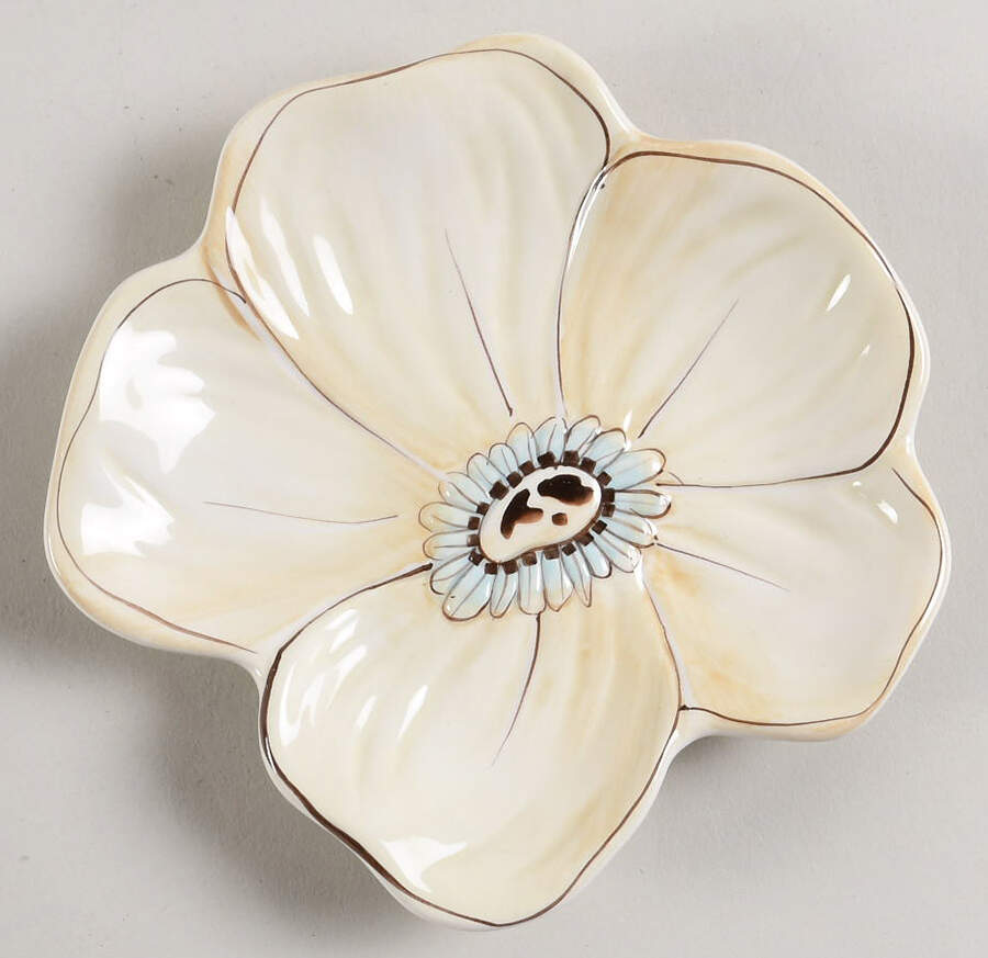 Casual Blues Sculpted Canape Plate by Laurie Gates-1