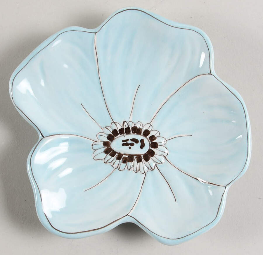 Casual Blues Sculpted Canape Plate by Laurie Gates-1