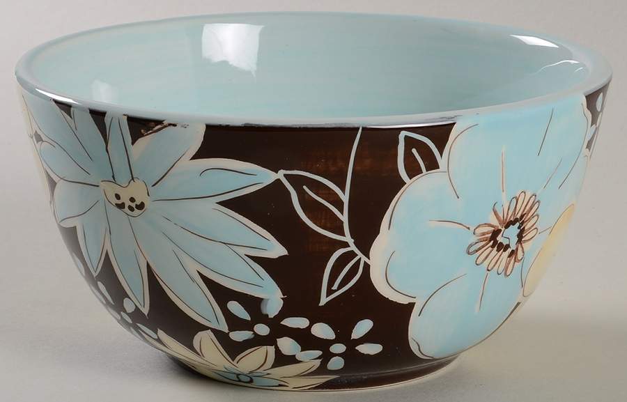 Casual Blues Accent Soup/Cereal Bowl by Laurie Gates-1