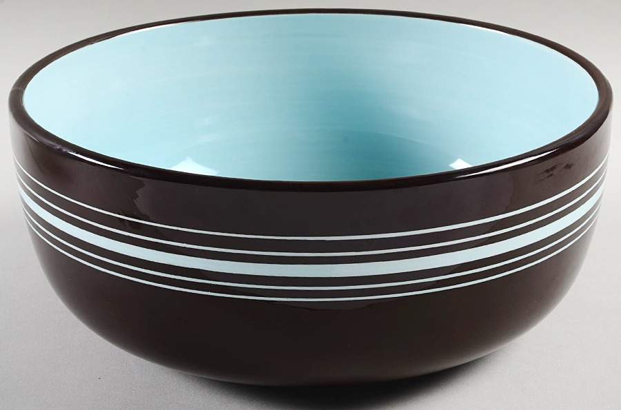 Casual Blues 10" Large Salad Serving Bowl by Laurie Gates-1