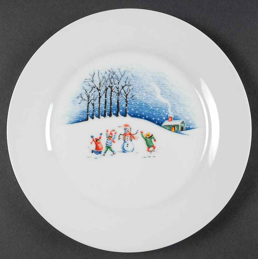 Christmas Village Salad Plate by Livingquarters-1