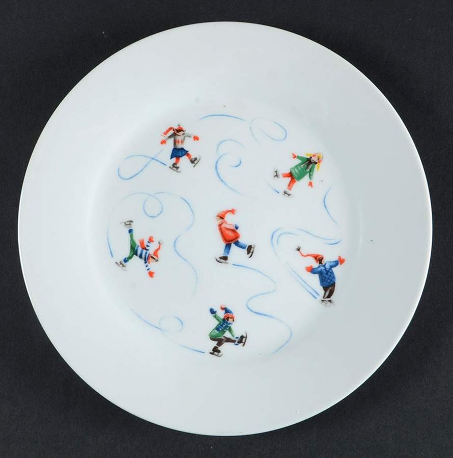 Christmas Village Salad Plate by Livingquarters-1
