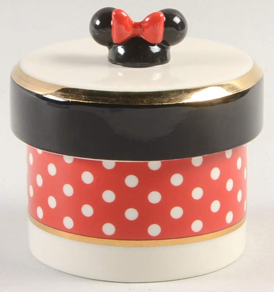 Mickey & Minnie Disney Figural Giftware Trinket Box with Lid by Lenox-1