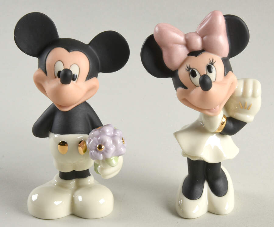 Mickey & Minnie Disney Figural Giftware Figural Salt and Pepper by Lenox-1