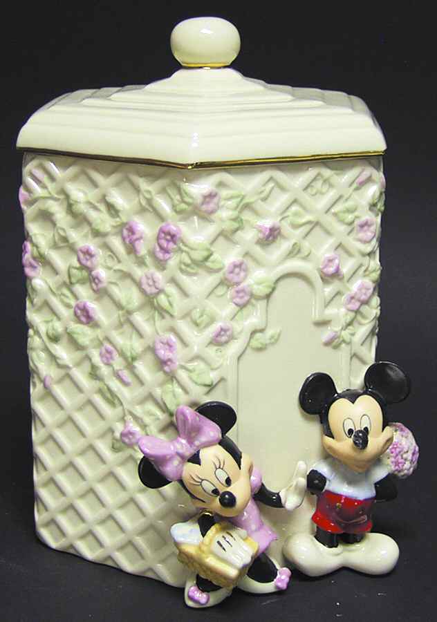 Mickey & Minnie Disney Figural Giftware Cookie Jar & Lid by Lenox-1