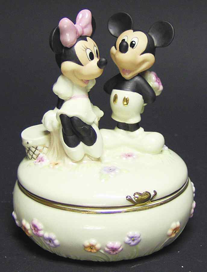 Mickey & Minnie Disney Figural Giftware Keepsake Box by Lenox-1