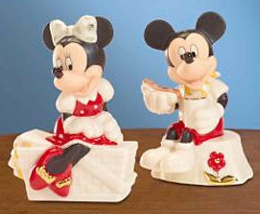 Mickey & Minnie Disney Figural Giftware Figural Salt and Pepper Set by Lenox-1