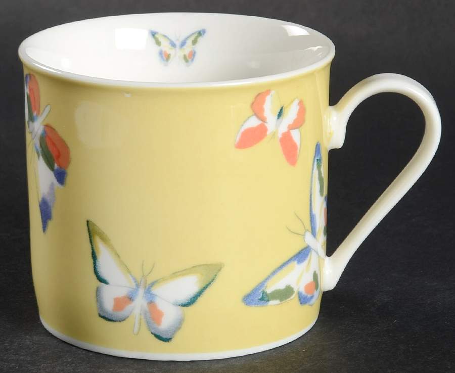 Farfalla Yellow Flat Cup by Lynn's China-1