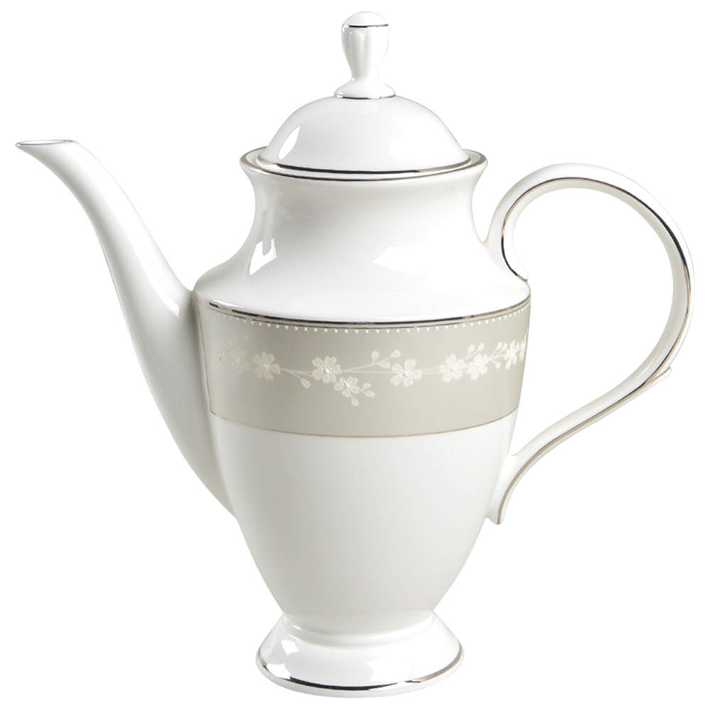 Bellina (Platinum Trim) Coffee Pot & Lid by Lenox-1