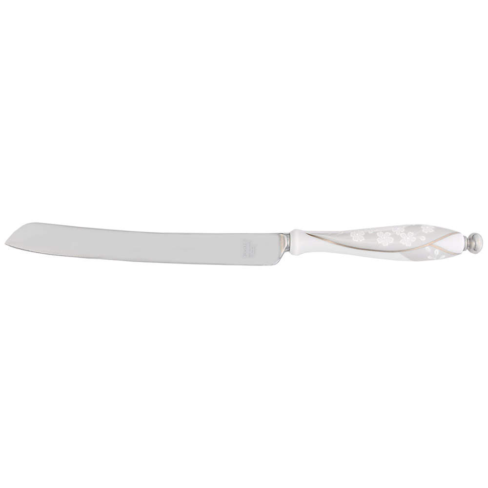 Bellina (Platinum Trim) Cake Knife/Server with Stainless Blade by Lenox-1