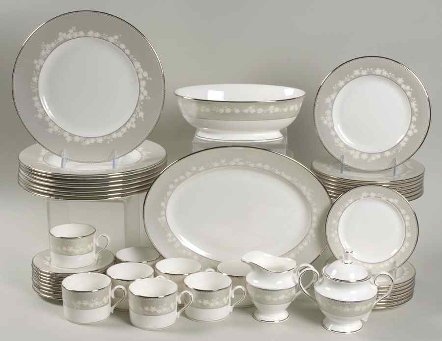 Bellina (Platinum Trim) 45 Piece Set by Lenox-1