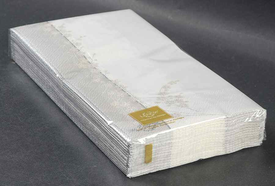 Bellina (Platinum Trim) Package of Paper Guest Towel Napkins by Lenox-1