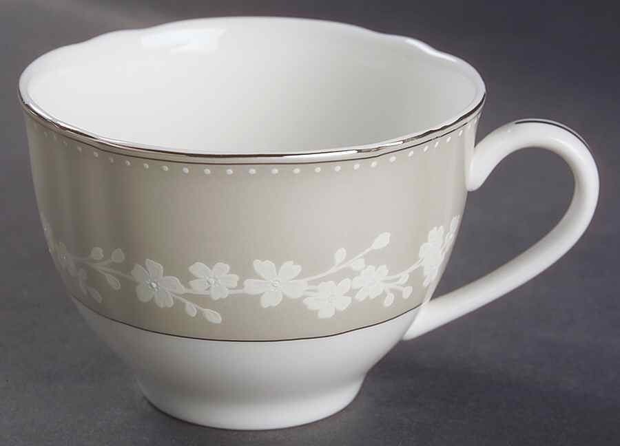 Bellina (Platinum Trim) Cup for Dessert Plate & Cup Set by Lenox-1