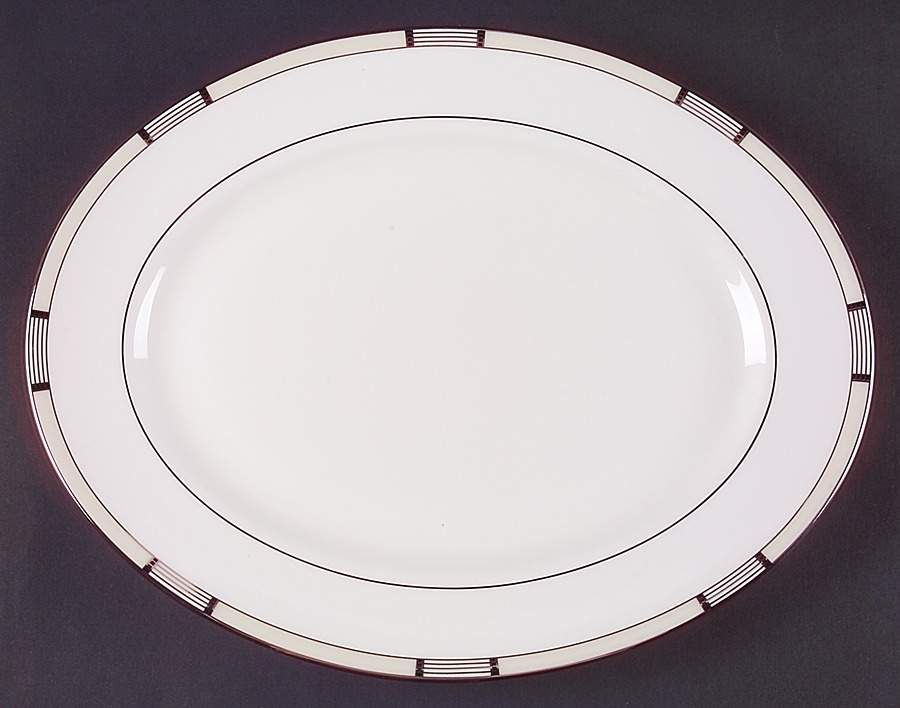 High Society 13" Oval Serving Platter by Lenox-1