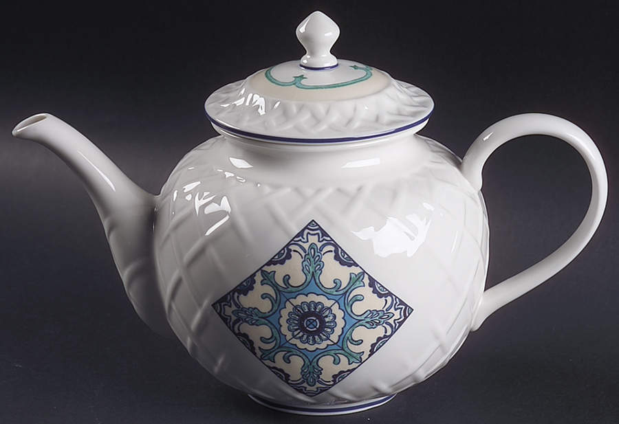 Mediterra Collection Carved Teapot & Lid by Lenox-1