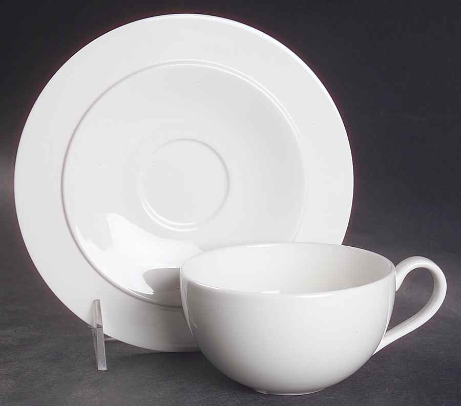 Ubiquity Cafe (Accessories) Flat Cup & Saucer Set by Lenox-1