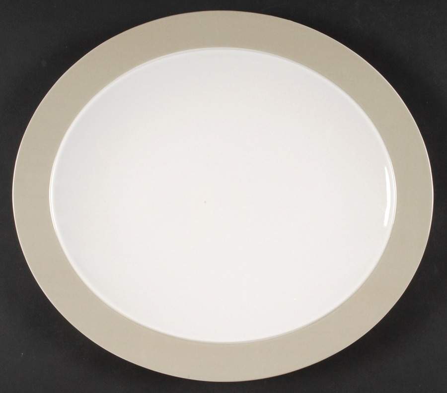 Ubiquity Willow Green 15" Oval Serving Platter by Lenox-1