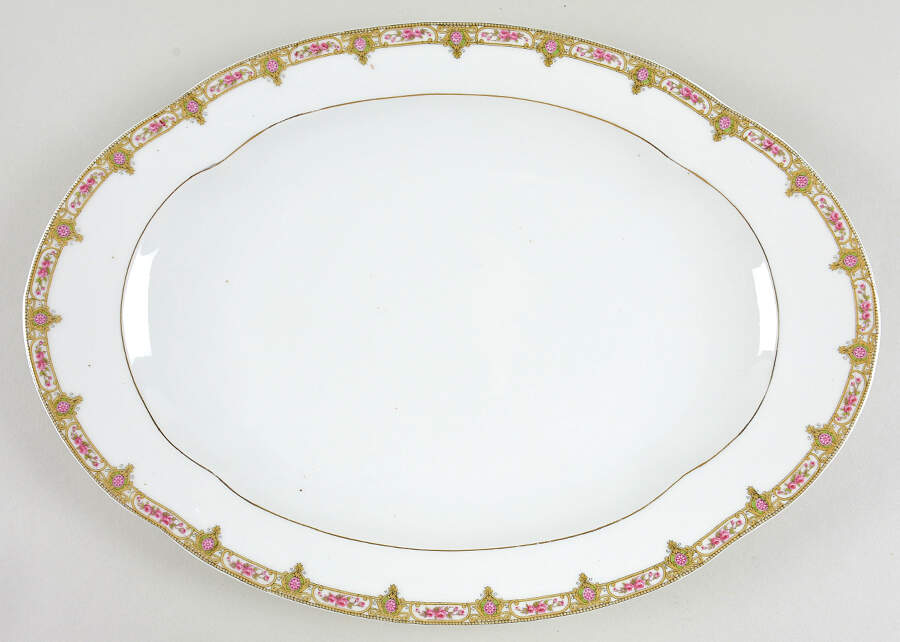 LIM317 16" Oval Serving Platter by Limoges-French-1