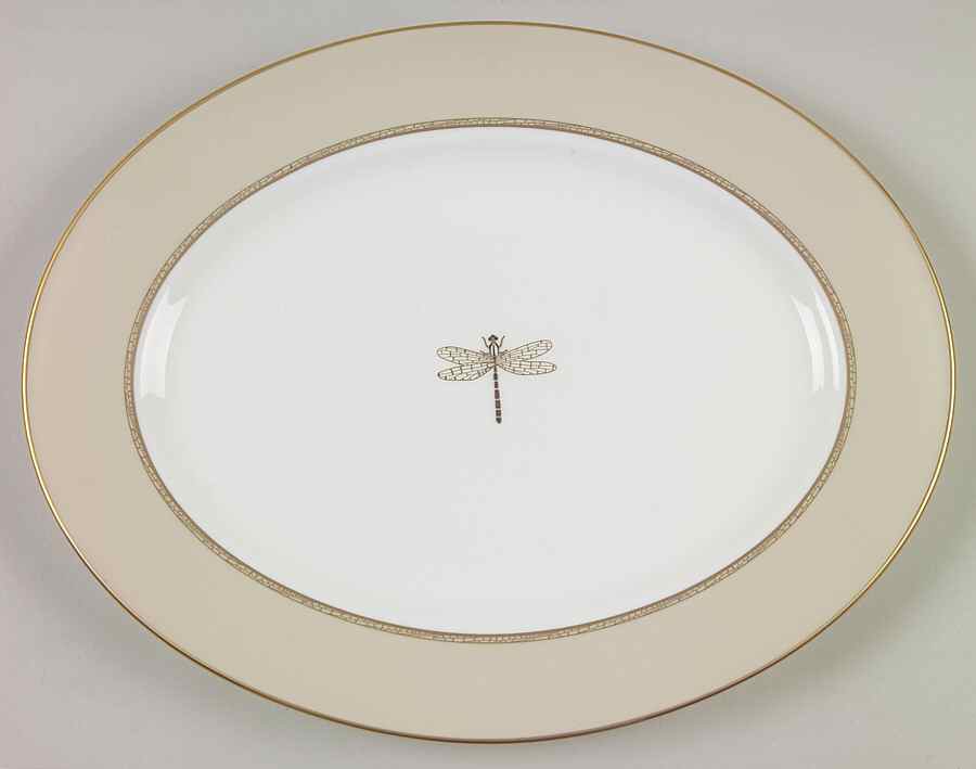 June Lane Gold 13" Oval Serving Platter by Lenox-1
