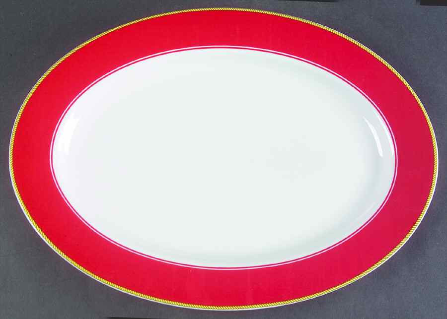 Spiced Fruit Punch 14" Oval Serving Platter by Lynn's China-1
