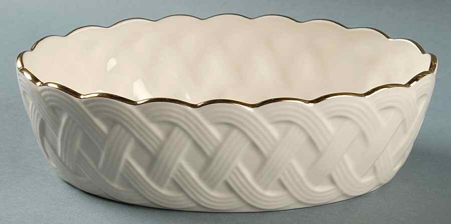 Lattice Collection 8" Oval Scalloped Bowl by Lenox-1