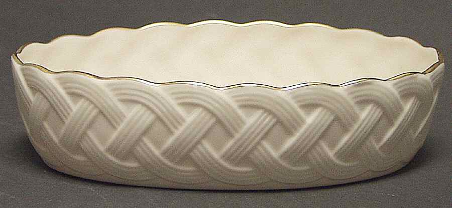 Lattice Collection 8" Oval Scalloped Bowl by Lenox-1