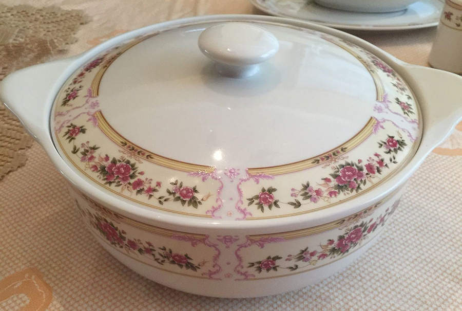 Lucianna Round Covered Vegetable by Lynn's China-1