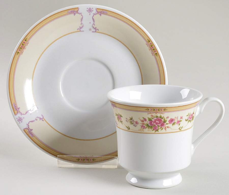 Lucianna Footed Cup & Saucer Set by Lynn's China-1