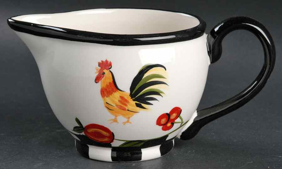 Rooster Checks Creamer by Lynn's China-1