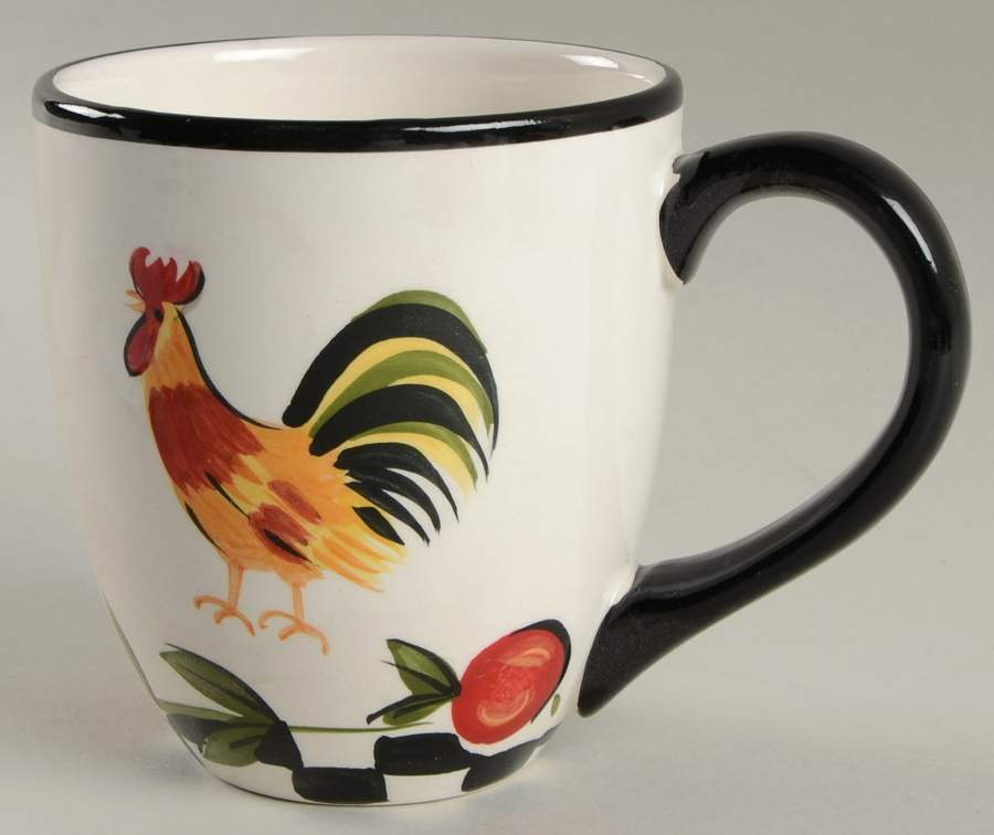 Rooster Checks Mug by Lynn's China-1