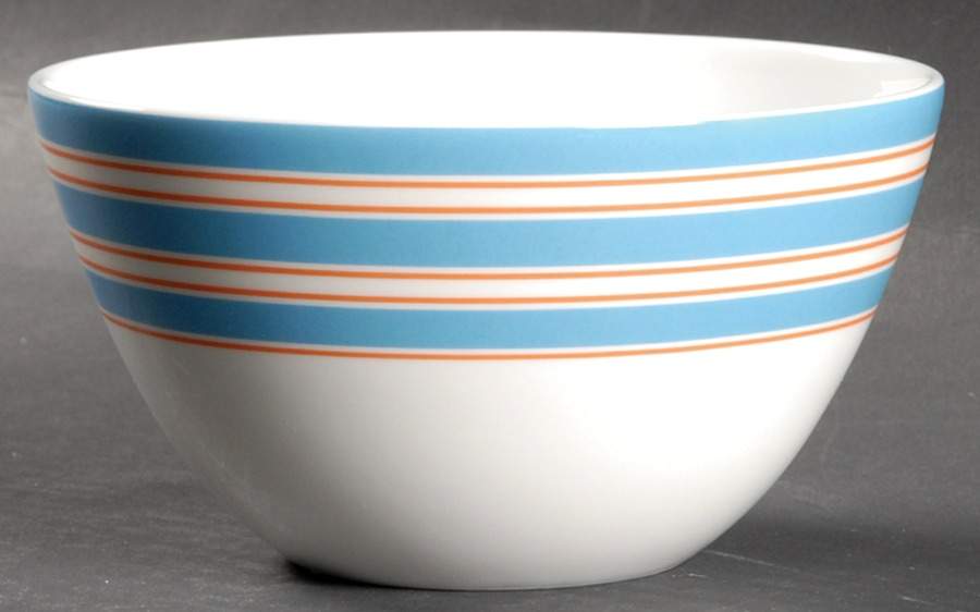 Cays Stripe Blue Soup/Cereal Bowl by Lenox-1