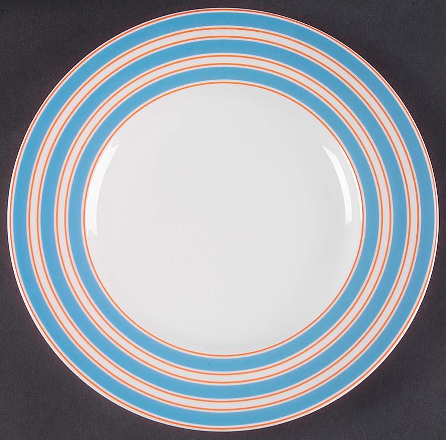 Cays Stripe Blue Accent Luncheon Plate by Lenox-1
