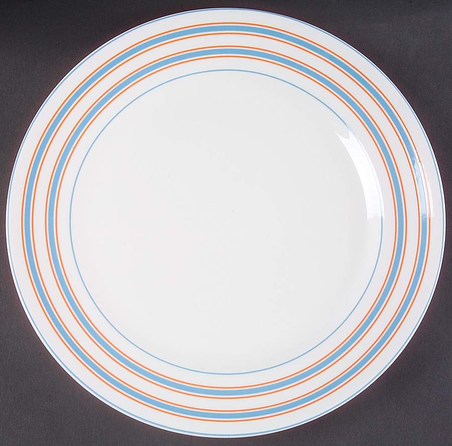 Cays Stripe Blue Dinner Plate by Lenox-1