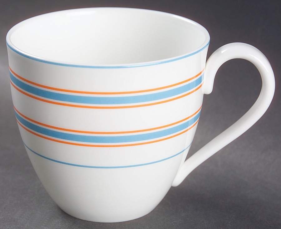 Cays Stripe Blue Flat Cup by Lenox-1
