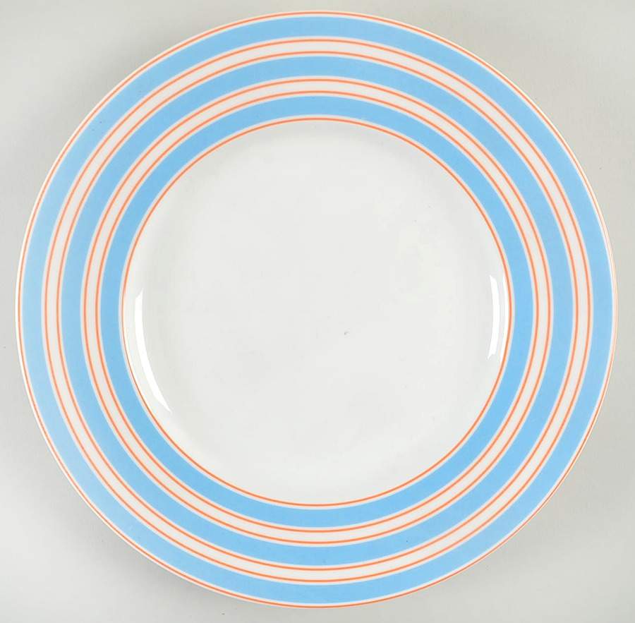 Cays Stripe Blue Accent Luncheon Plate by Lenox-1