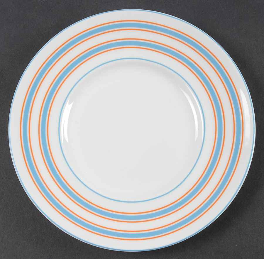 Cays Stripe Blue Dessert/Pie Plate by Lenox-1