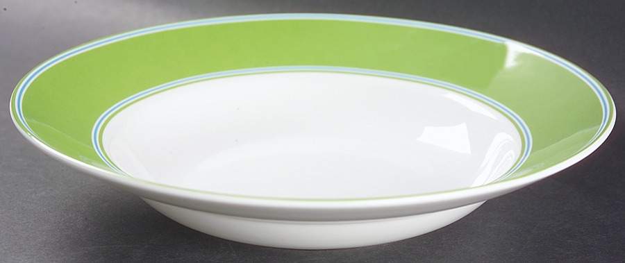 Cays Stripe Green 9" Soup/Pasta Bowl by Lenox-1