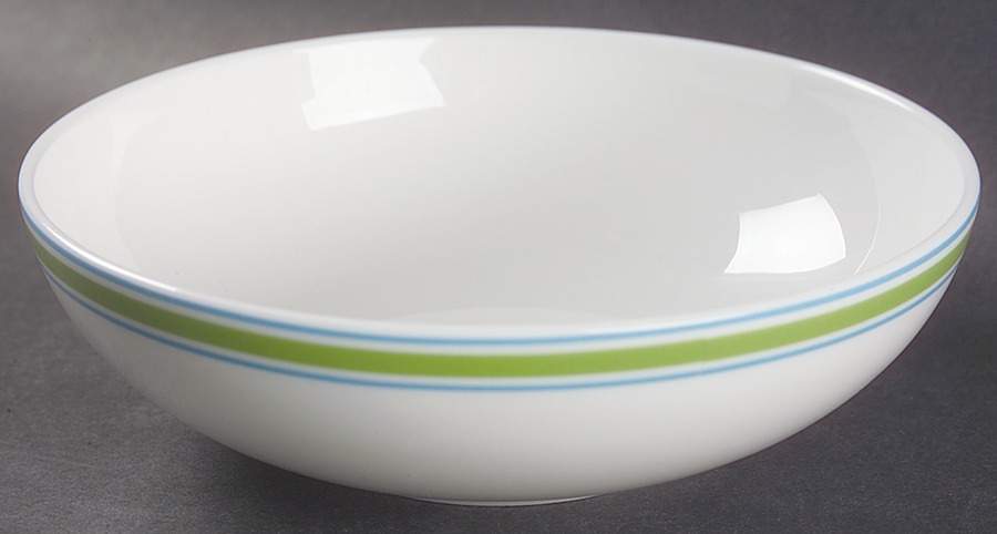 Cays Stripe Green Fruit/Dessert (Sauce) Bowl by Lenox-1