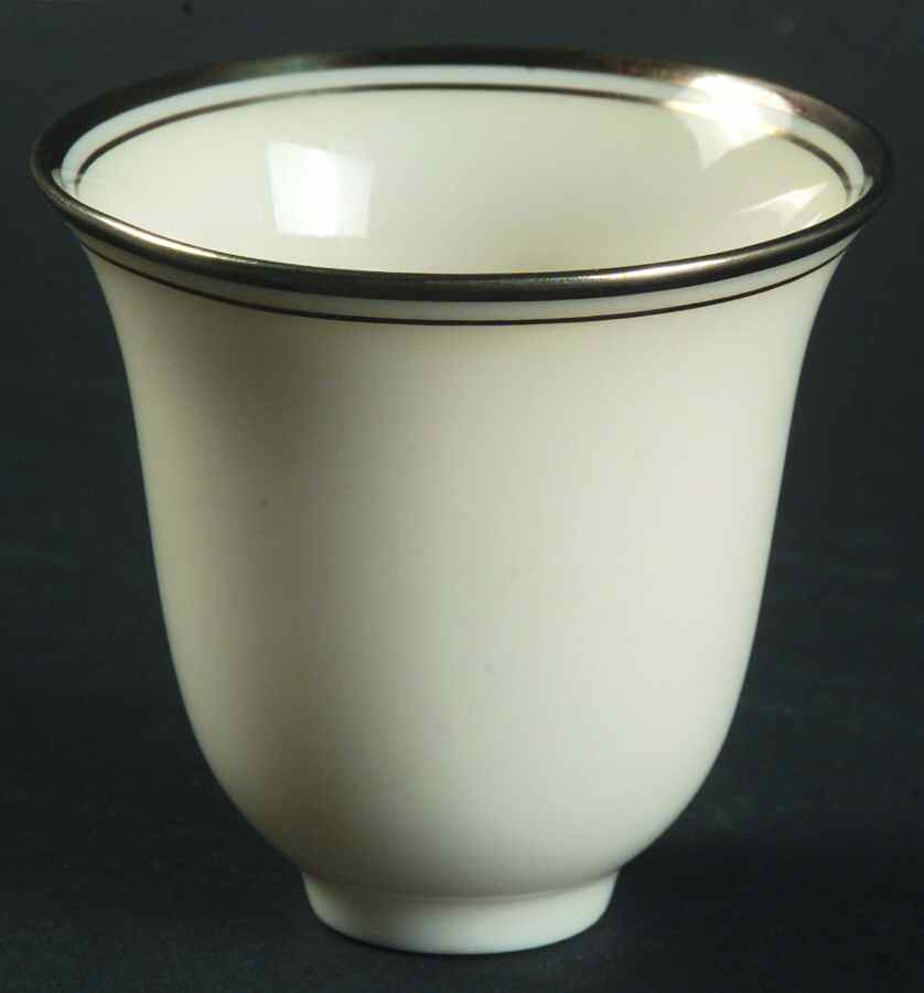 Lenox Liners (Cream, Sterling Trim) Decoration #86 Bell Shape Demitasse Liner by Lenox-1