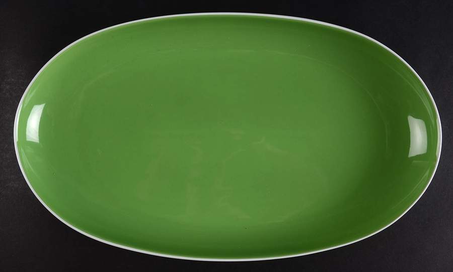 Summer Circle Green 15" Oval Serving Platter by Lenox-1