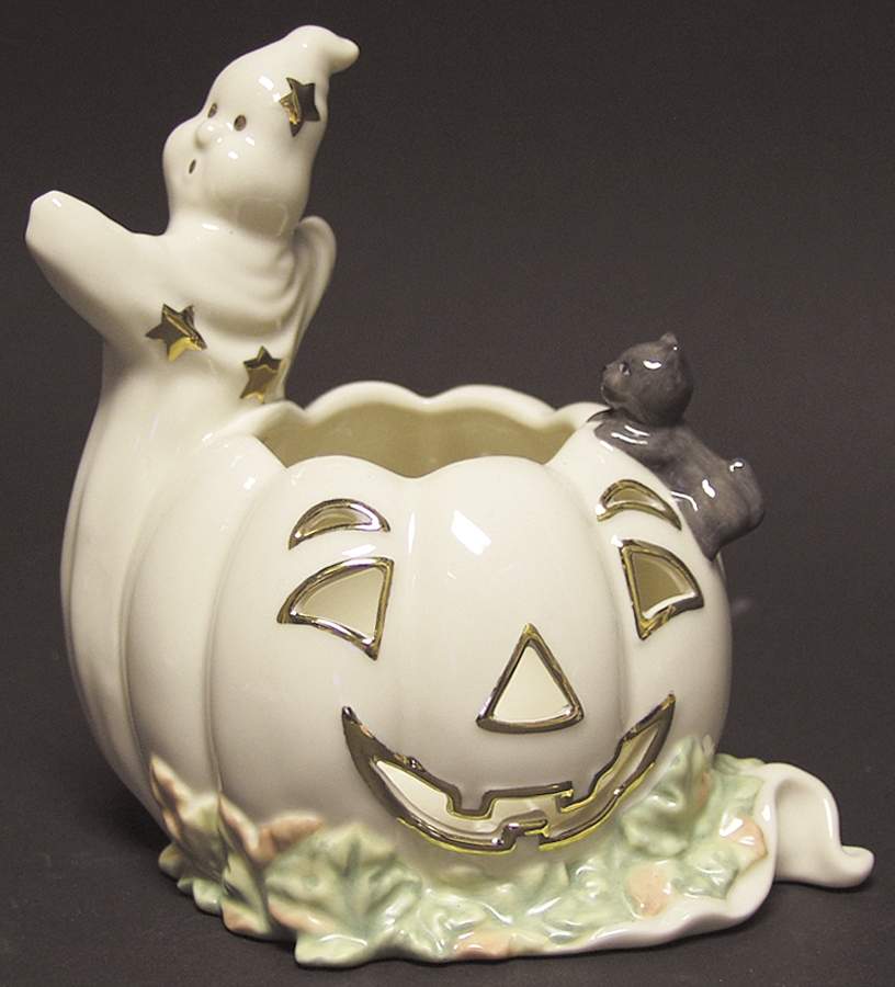 Halloween Pumpkin & Ghost Votive Candleholder by Lenox-1