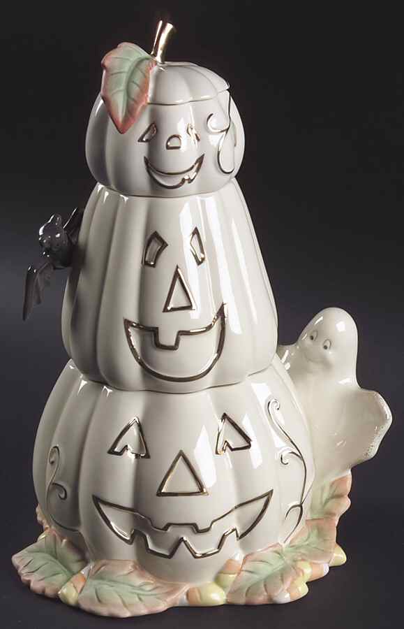 Halloween Stacking Figural Pumpkin Bowls & Lid by Lenox-1