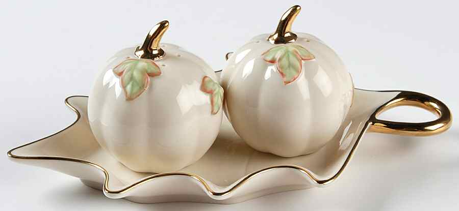 Halloween Figural Salt and Pepper Tray Set by Lenox-1