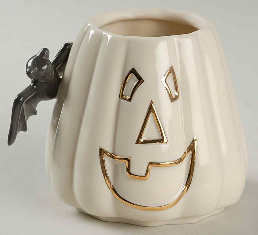Halloween Middle Stacking Figural Pumpkin Bowl by Lenox-1