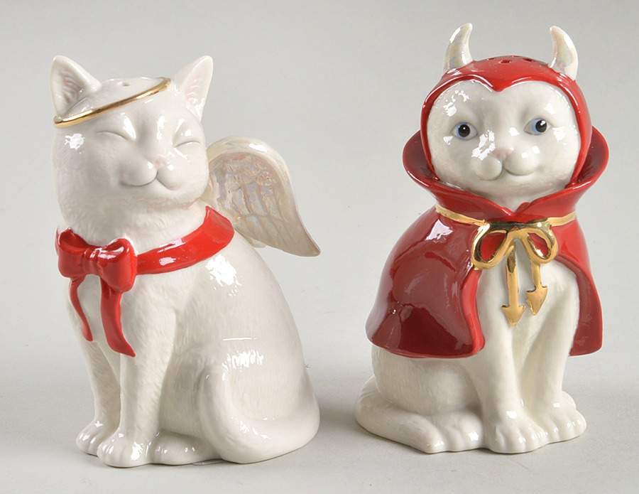 Halloween Figural Salt and Pepper by Lenox-1
