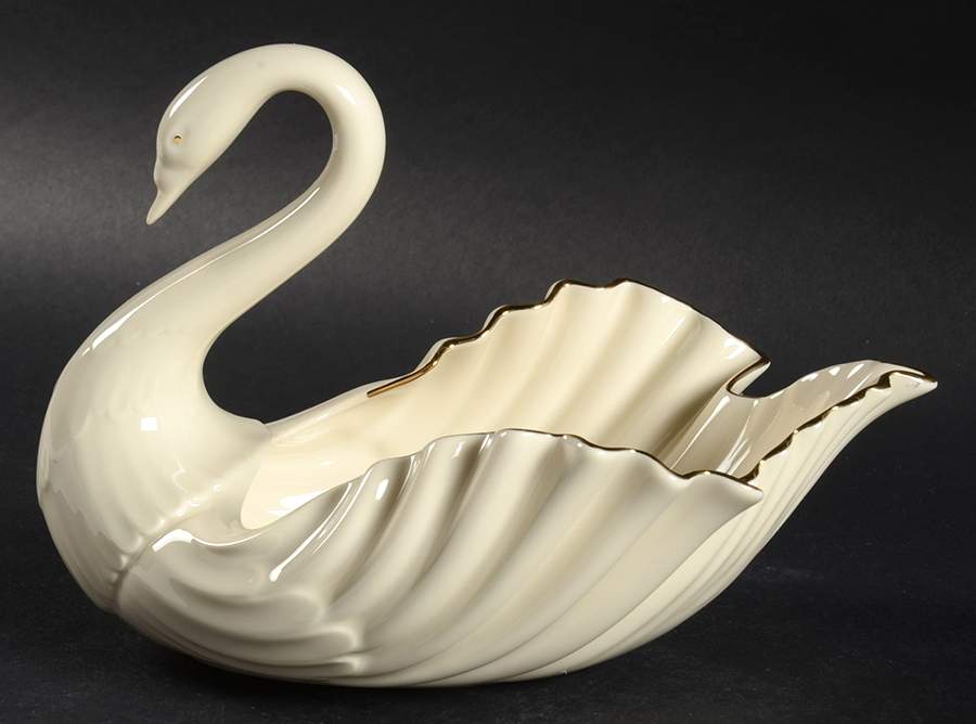Swan Collection (Crm, Gold Tr, Legacy Edition) 6" Swan Form Bowl by Lenox-1