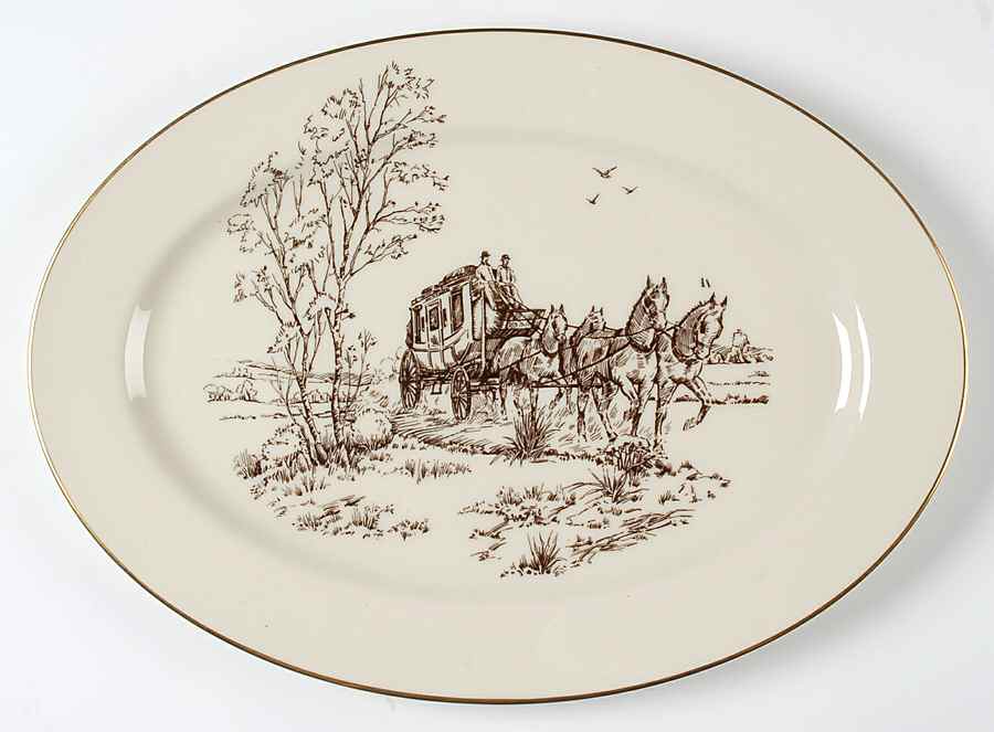 STAGECOACH 16" Oval Serving Platter by Lenox-1