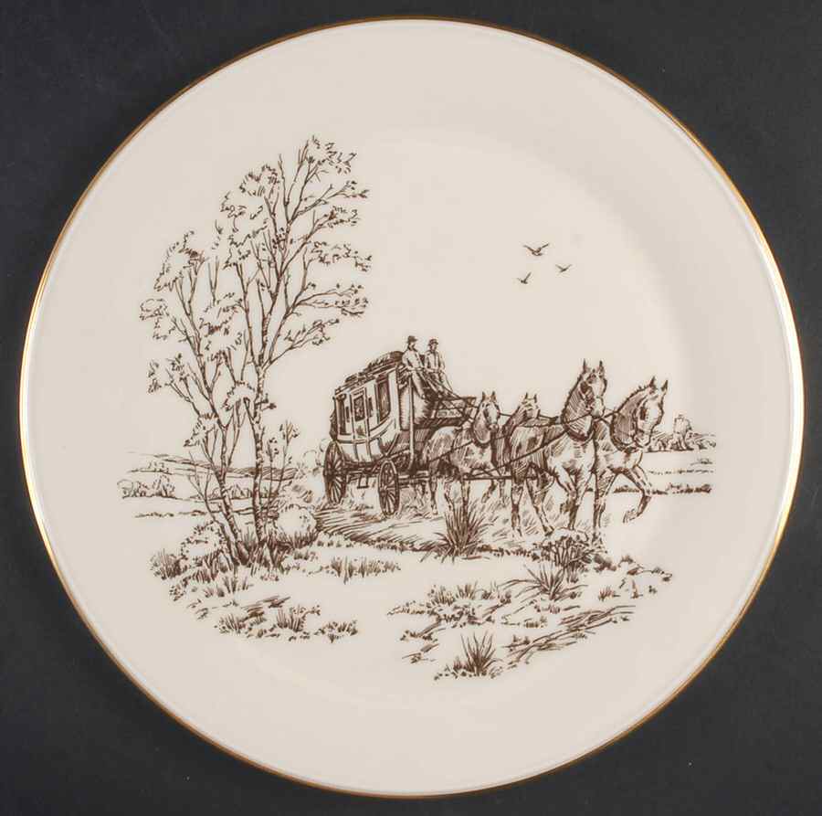 STAGECOACH 12" Chop Plate (Round Platter) by Lenox-1